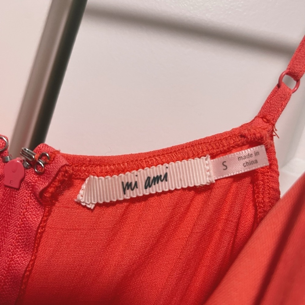 Miami Coral Pink Jumpsuit with Bow - Picture 2 of 3